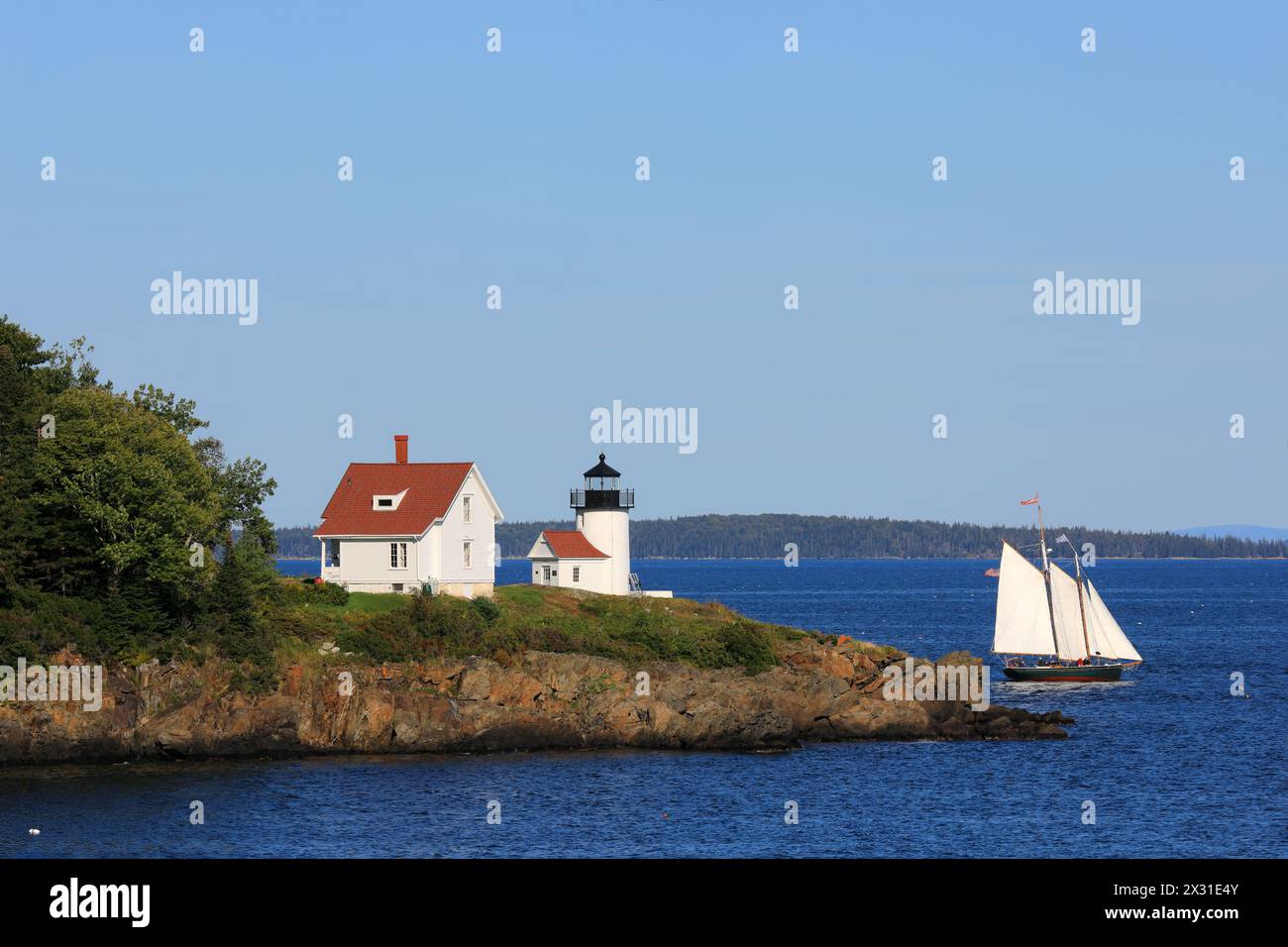 geography / travel, USA, Maine, Camden, Curtis Island Light, built 1896, ADDITIONAL-RIGHTS-CLEARANCE-INFO-NOT-AVAILABLE Stock Photo