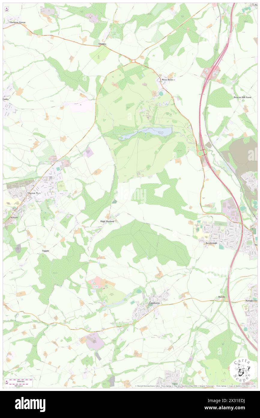 High Hoyland, Barnsley, GB, United Kingdom, England, N 53 35' 34'', S 1 34' 48'', map, Cartascapes Map published in 2024. Explore Cartascapes, a map revealing Earth's diverse landscapes, cultures, and ecosystems. Journey through time and space, discovering the interconnectedness of our planet's past, present, and future. Stock Photo