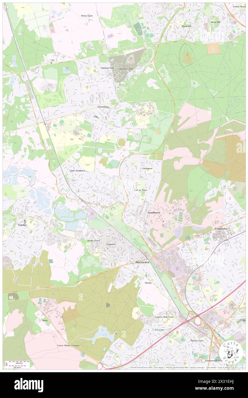 Sandhurst, Bracknell Forest, GB, United Kingdom, England, N 51 21' 1'', S 0 47' 10'', map, Cartascapes Map published in 2024. Explore Cartascapes, a map revealing Earth's diverse landscapes, cultures, and ecosystems. Journey through time and space, discovering the interconnectedness of our planet's past, present, and future. Stock Photo