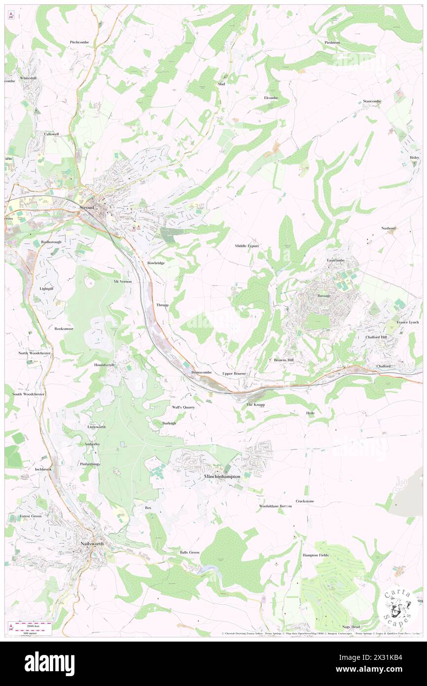 Brimscombe and Thrupp, Gloucestershire, GB, United Kingdom, England, N 51 43' 42'', S 2 11' 21'', map, Cartascapes Map published in 2024. Explore Cartascapes, a map revealing Earth's diverse landscapes, cultures, and ecosystems. Journey through time and space, discovering the interconnectedness of our planet's past, present, and future. Stock Photo