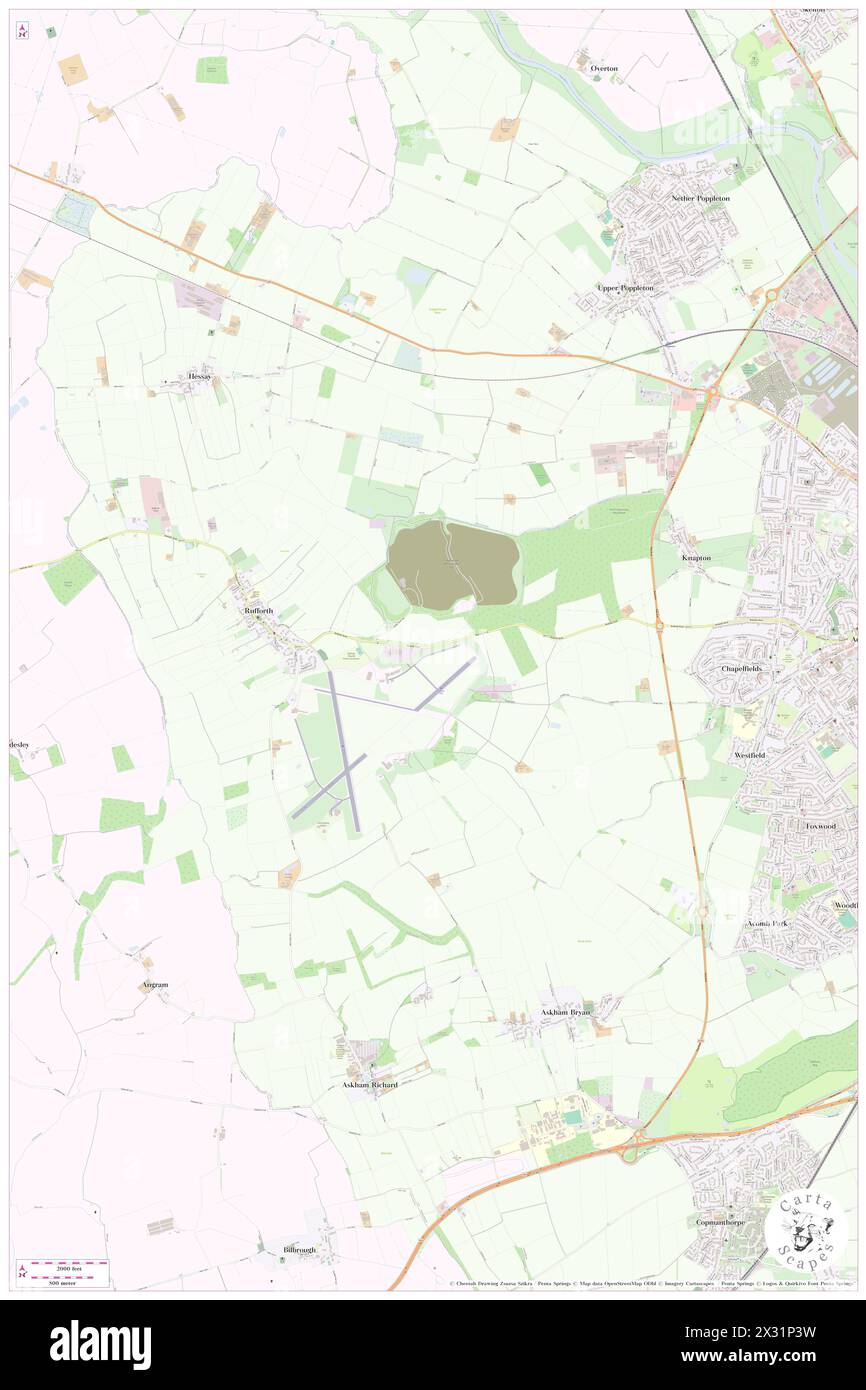 Rufforth with Knapton, City of York, GB, United Kingdom, England, N 53 57' 16'', S 1 10' 35'', map, Cartascapes Map published in 2024. Explore Cartascapes, a map revealing Earth's diverse landscapes, cultures, and ecosystems. Journey through time and space, discovering the interconnectedness of our planet's past, present, and future. Stock Photo