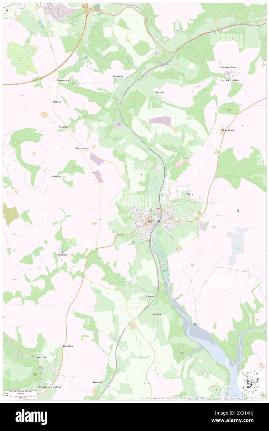 Lostwithiel map hires stock photography and images Alamy
