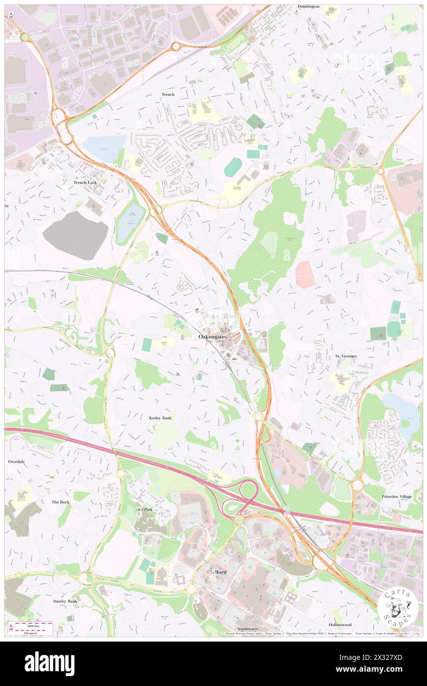 Telford road map Cut Out Stock Images & Pictures Alamy