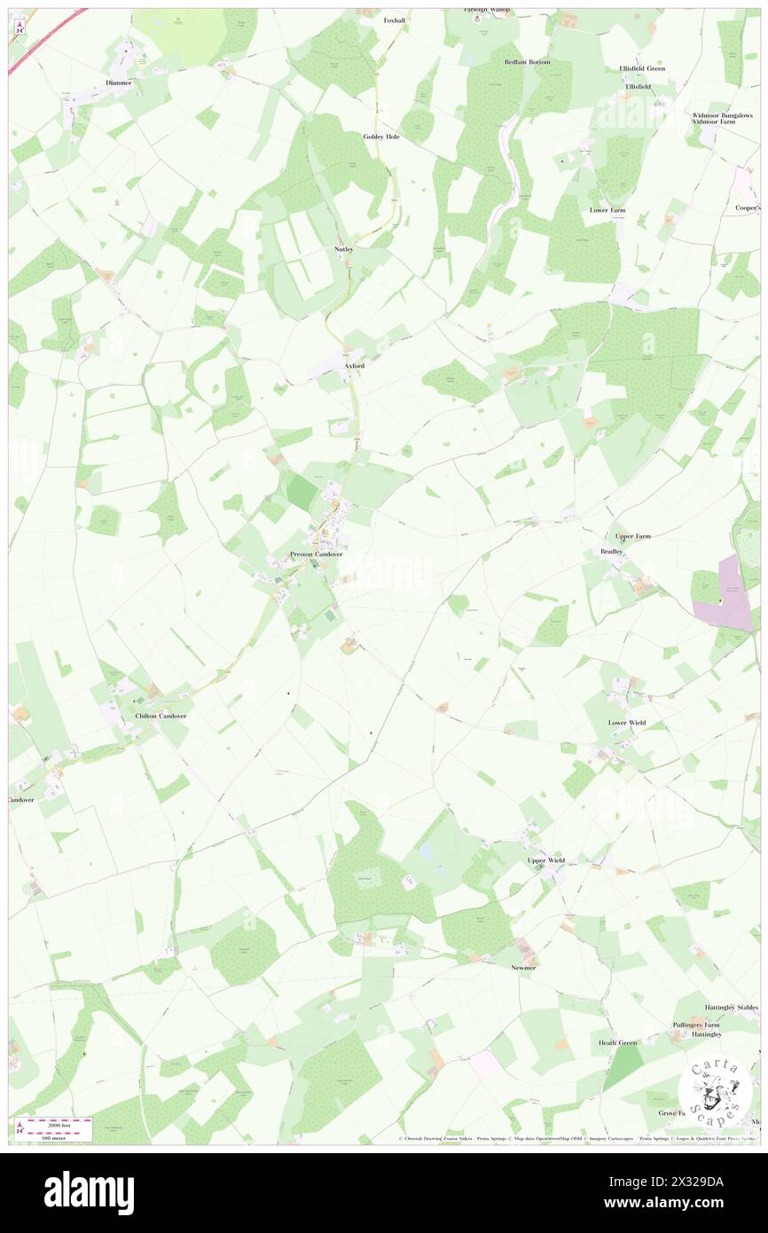 Preston Candover, Hampshire, GB, United Kingdom, England, N 51 10' 8'', S 1 7' 26'', map, Cartascapes Map published in 2024. Explore Cartascapes, a map revealing Earth's diverse landscapes, cultures, and ecosystems. Journey through time and space, discovering the interconnectedness of our planet's past, present, and future. Stock Photo