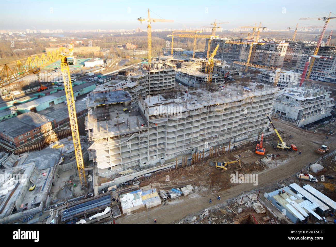 MOSCOW - NOVEMBER 23: Multi-storey buildings under construction in complex Tsaritsino, on November 23, 2012 in Moscow, Russia. Tsaritsino District is Stock Photo
