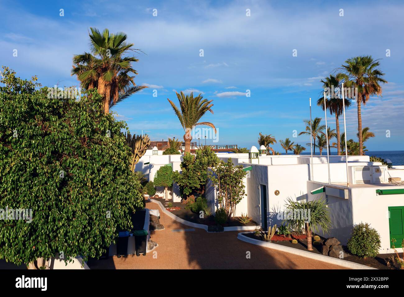Bungalows at tropical island. Tourist resort of beach of Playa del ...