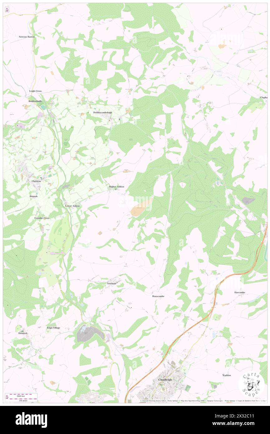 Ashton, Devon, GB, United Kingdom, England, N 50 38' 59'', S 3 37' 0'', map, Cartascapes Map published in 2024. Explore Cartascapes, a map revealing Earth's diverse landscapes, cultures, and ecosystems. Journey through time and space, discovering the interconnectedness of our planet's past, present, and future. Stock Photo