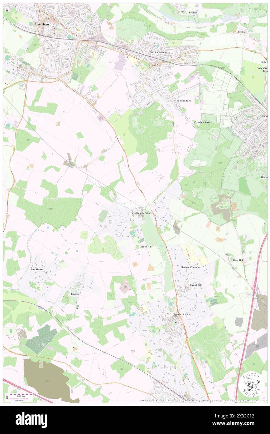 Chalfont St. Giles, Buckinghamshire, GB, United Kingdom, England, N 51 38' 4'', S 0 34' 19'', map, Cartascapes Map published in 2024. Explore Cartascapes, a map revealing Earth's diverse landscapes, cultures, and ecosystems. Journey through time and space, discovering the interconnectedness of our planet's past, present, and future. Stock Photo