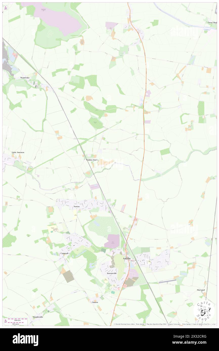 Walden Stubbs, North Yorkshire, GB, United Kingdom, England, N 53 38' 35'', S 1 9' 40'', map, Cartascapes Map published in 2024. Explore Cartascapes, a map revealing Earth's diverse landscapes, cultures, and ecosystems. Journey through time and space, discovering the interconnectedness of our planet's past, present, and future. Stock Photo