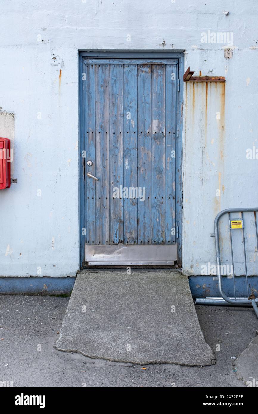 Old weathered wooden door Stock Photo