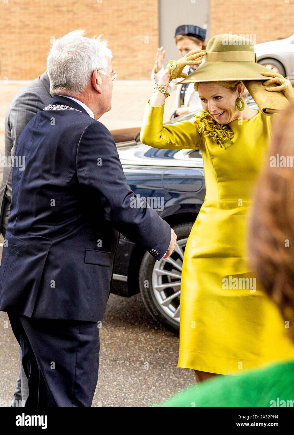 Queen Maxima of The Netherlands arrives at Taal aan Zee in The Hague ...