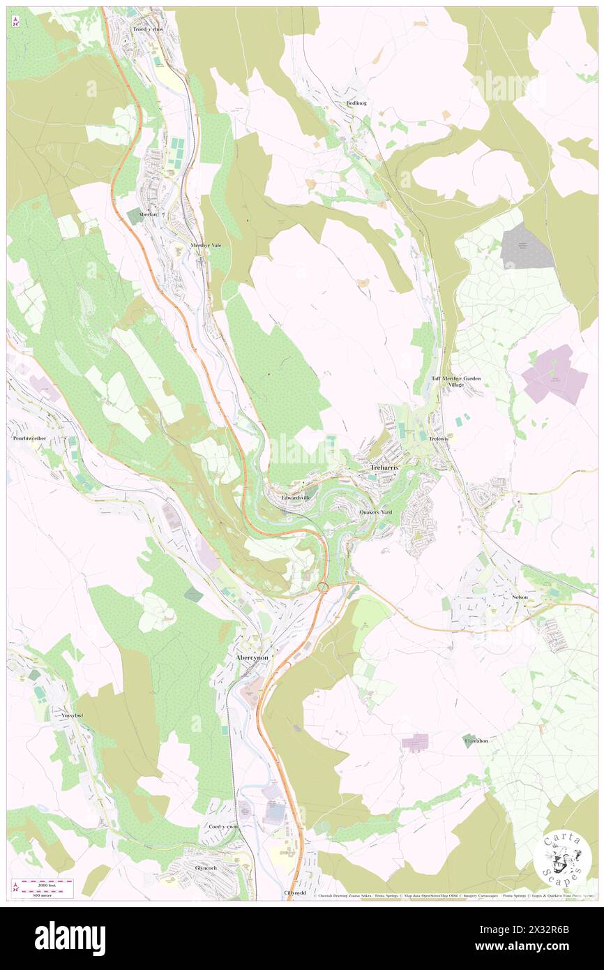 Treharris, Merthyr Tydfil County Borough, GB, United Kingdom, Wales, N 51 39' 59'', S 3 19' 11'', map, Cartascapes Map published in 2024. Explore Cartascapes, a map revealing Earth's diverse landscapes, cultures, and ecosystems. Journey through time and space, discovering the interconnectedness of our planet's past, present, and future. Stock Photo