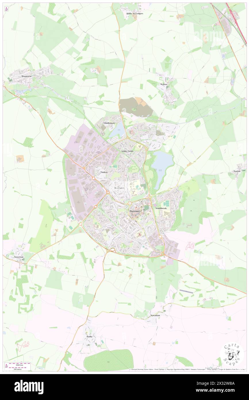 Daventry northamptonshire map Cut Out Stock Images & Pictures Alamy
