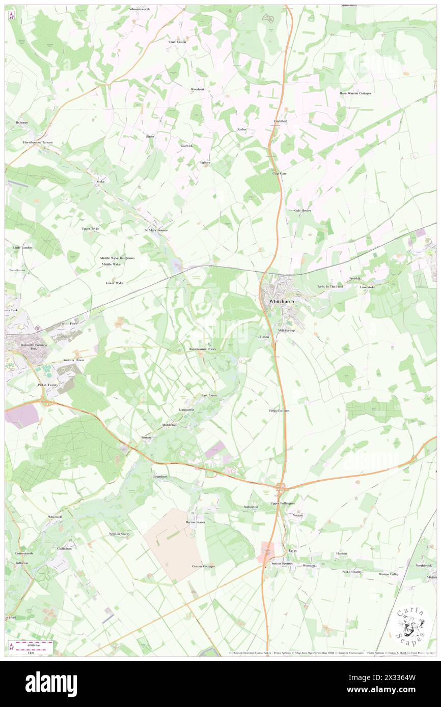 Hurstbourne Priors, Hampshire, GB, United Kingdom, England, N 51 13' 16'', S 1 22' 0'', map, Cartascapes Map published in 2024. Explore Cartascapes, a map revealing Earth's diverse landscapes, cultures, and ecosystems. Journey through time and space, discovering the interconnectedness of our planet's past, present, and future. Stock Photo