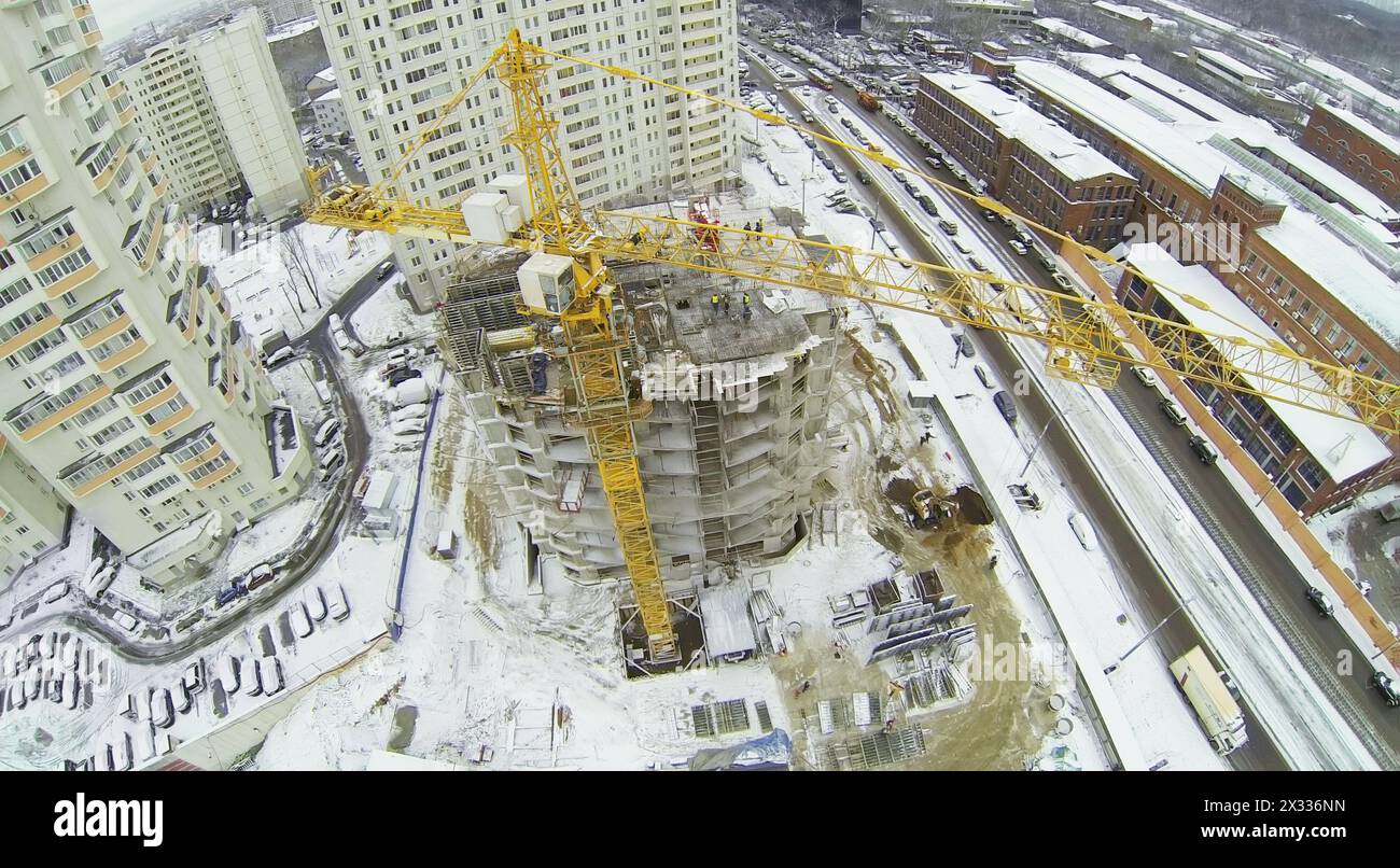 Aerial construction multi storey building hi-res stock photography and ...