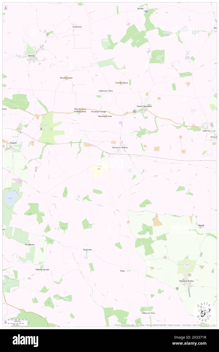 Newton-le-Willows, North Yorkshire, GB, United Kingdom, England, N 54 17' 48'', S 1 40' 35'', map, Cartascapes Map published in 2024. Explore Cartascapes, a map revealing Earth's diverse landscapes, cultures, and ecosystems. Journey through time and space, discovering the interconnectedness of our planet's past, present, and future. Stock Photo