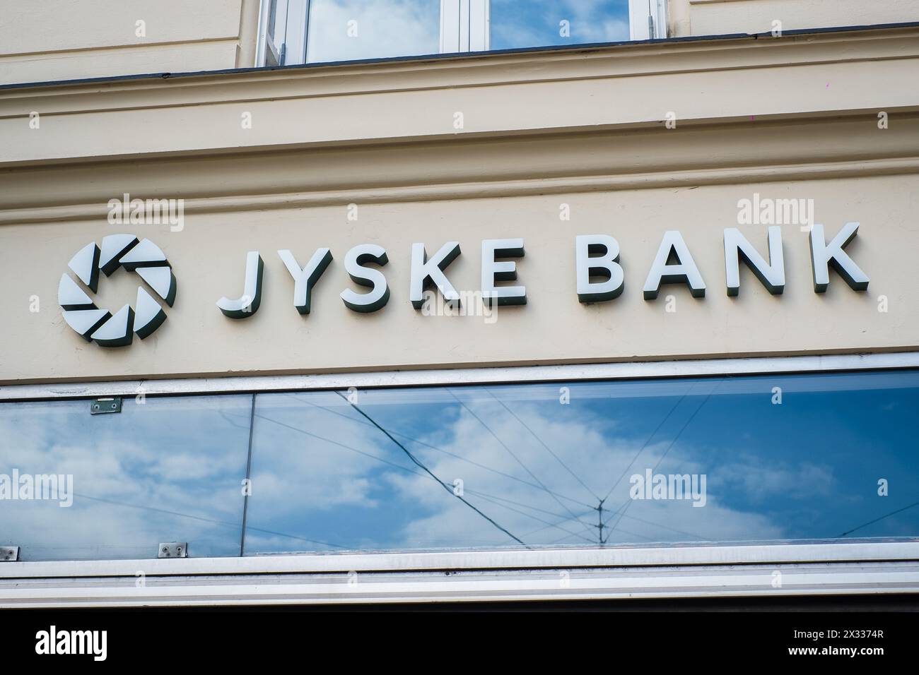 Copenhagen, Denmark April 6, 2024 Jyske bank office Copenhagen city