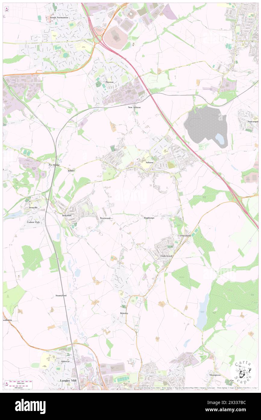 Selston, Nottinghamshire, GB, United Kingdom, England, N 53 3' 50'', S 1 18' 39'', map, Cartascapes Map published in 2024. Explore Cartascapes, a map revealing Earth's diverse landscapes, cultures, and ecosystems. Journey through time and space, discovering the interconnectedness of our planet's past, present, and future. Stock Photo