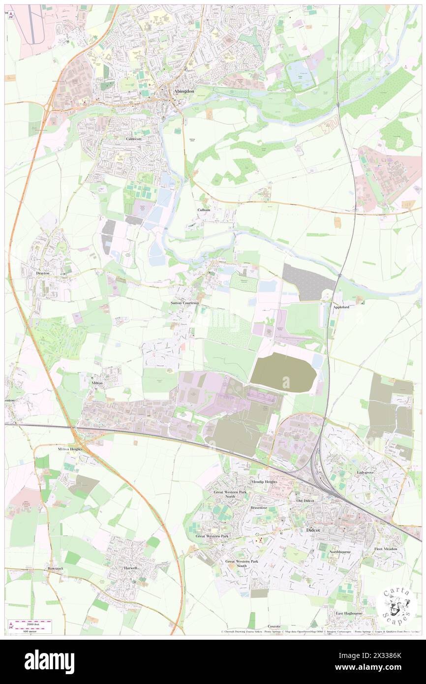 Sutton Courtenay, Oxfordshire, GB, United Kingdom, England, N 51 38' 13'', S 1 16' 15'', map, Cartascapes Map published in 2024. Explore Cartascapes, a map revealing Earth's diverse landscapes, cultures, and ecosystems. Journey through time and space, discovering the interconnectedness of our planet's past, present, and future. Stock Photo