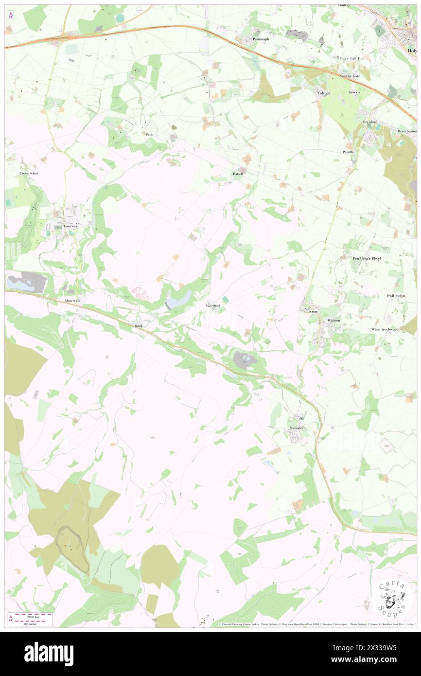 Ysceifiog, County of Flintshire, GB, United Kingdom, Wales, N 53 13' 57'', S 3 16' 17'', map, Cartascapes Map published in 2024. Explore Cartascapes, a map revealing Earth's diverse landscapes, cultures, and ecosystems. Journey through time and space, discovering the interconnectedness of our planet's past, present, and future. Stock Photo