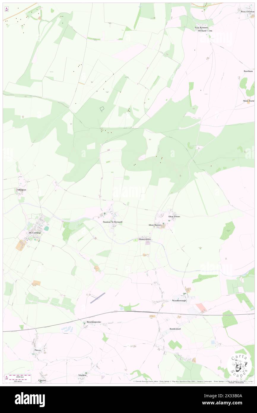 Stanton St. Bernard, Wiltshire, GB, United Kingdom, England, N 51 21' 53'', S 1 51' 38'', map, Cartascapes Map published in 2024. Explore Cartascapes, a map revealing Earth's diverse landscapes, cultures, and ecosystems. Journey through time and space, discovering the interconnectedness of our planet's past, present, and future. Stock Photo