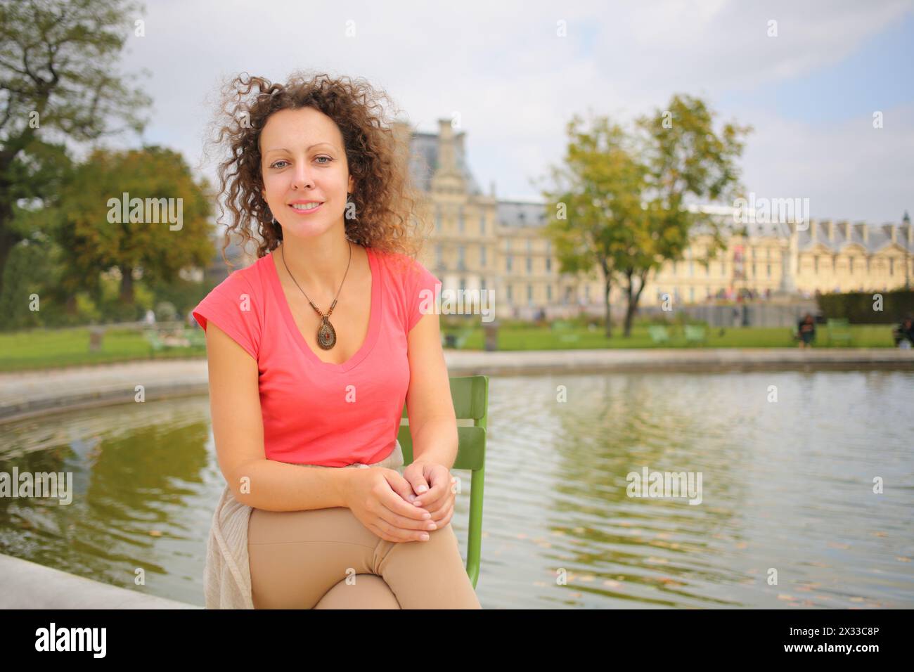 Beautiful woman with curly hair hi-res stock photography and images - Alamy