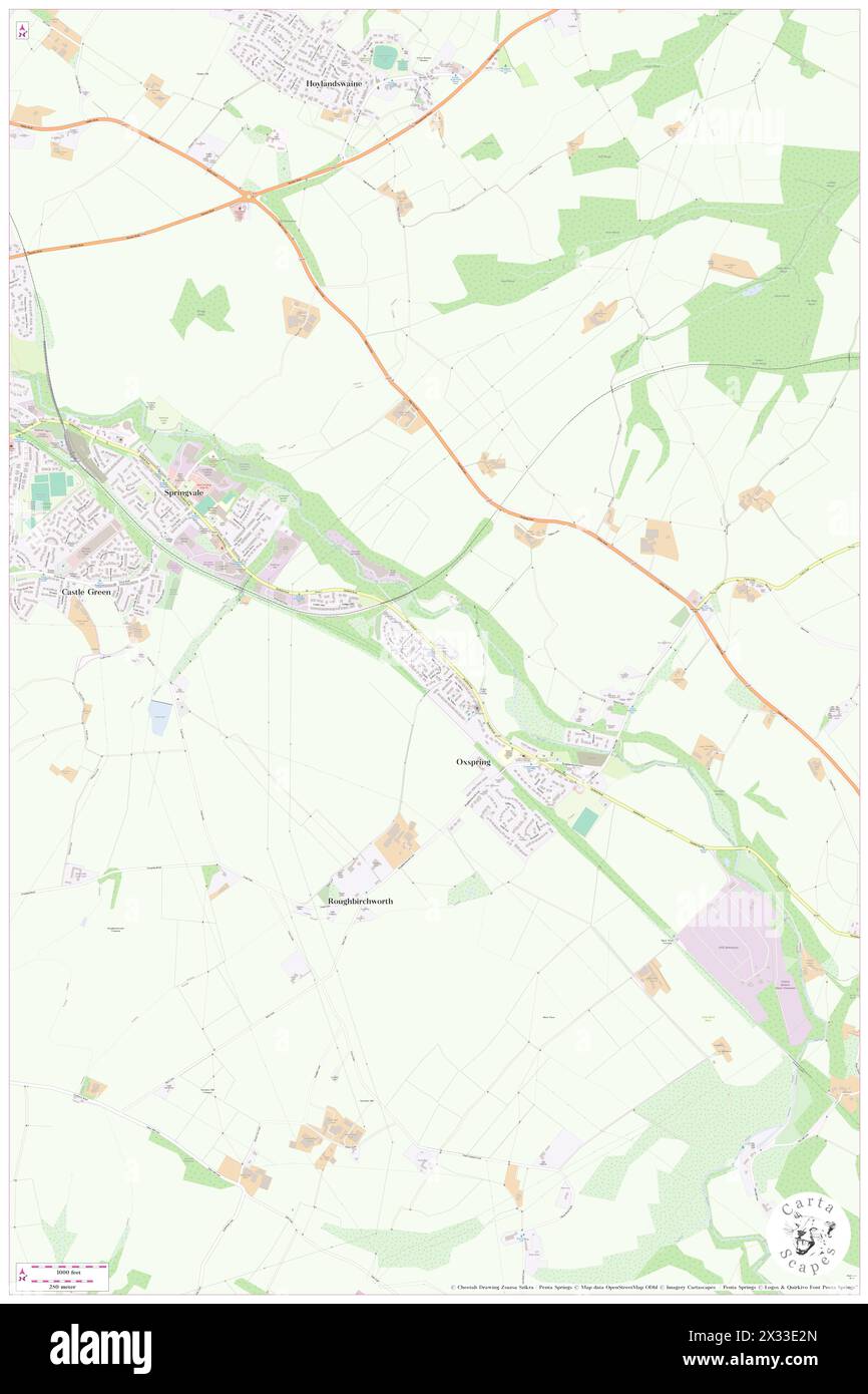 Oxspring, Barnsley, GB, United Kingdom, England, N 53 31' 6'', S 1 36' 3'', map, Cartascapes Map published in 2024. Explore Cartascapes, a map revealing Earth's diverse landscapes, cultures, and ecosystems. Journey through time and space, discovering the interconnectedness of our planet's past, present, and future. Stock Photo