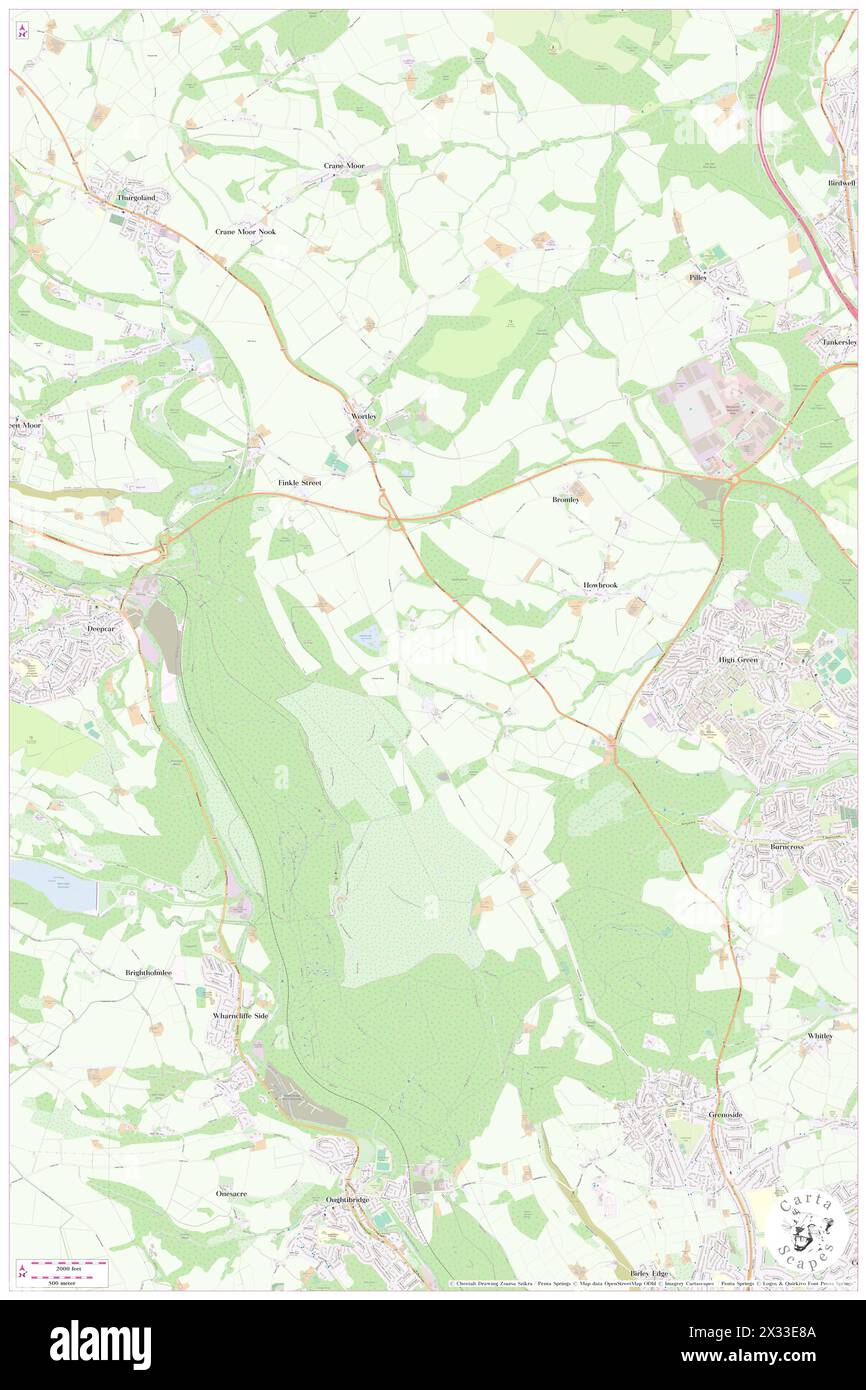 Wortley, Barnsley, GB, United Kingdom, England, N 53 28' 29'', S 1 31' 45'', map, Cartascapes Map published in 2024. Explore Cartascapes, a map revealing Earth's diverse landscapes, cultures, and ecosystems. Journey through time and space, discovering the interconnectedness of our planet's past, present, and future. Stock Photo