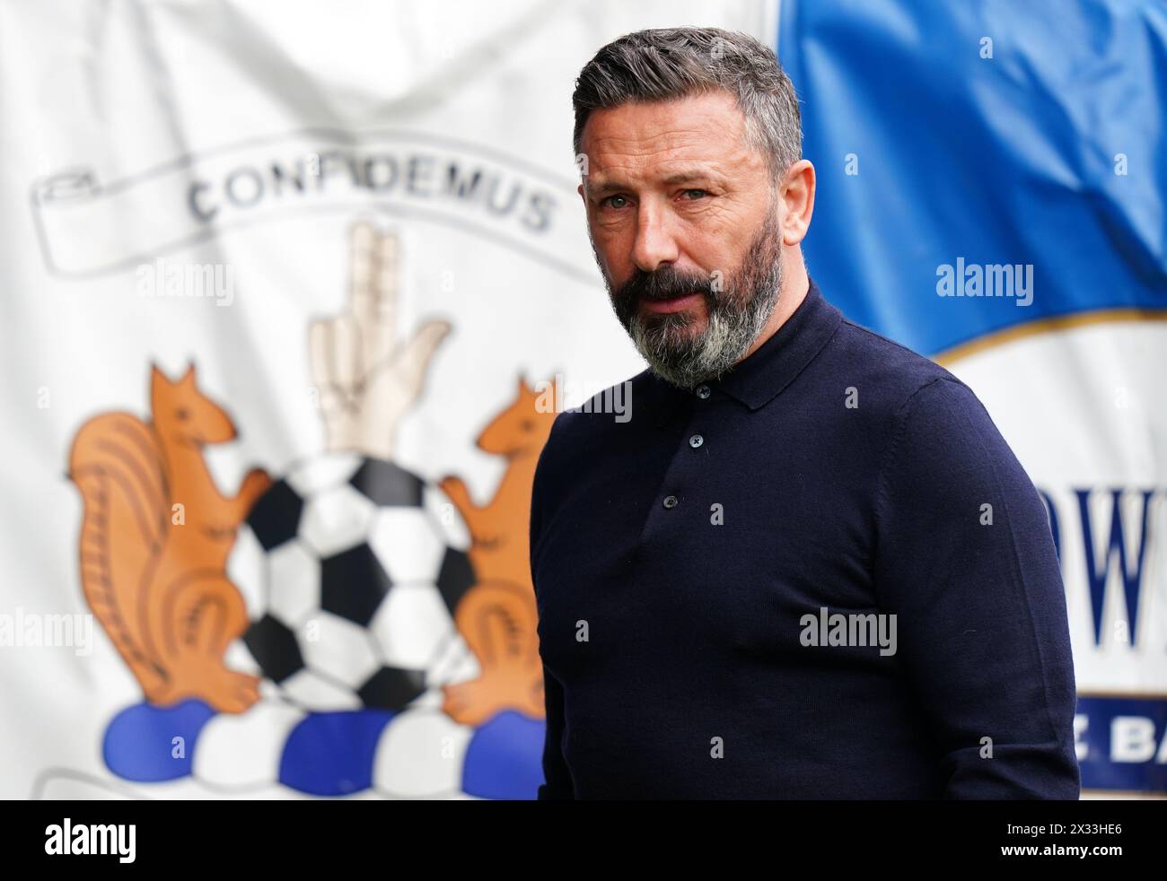 File photo dated 16-04-2023 of Derek McInnes. Paul Sheerin expects Kilmarnock boss Derek McInnes to be in the mix for end-of-season awards after his surprise at seeing none of the club's players make it into the Professional Footballers' Association of Scotland Team of the Year. Issue date: Wednesday April 24, 2024. Stock Photo