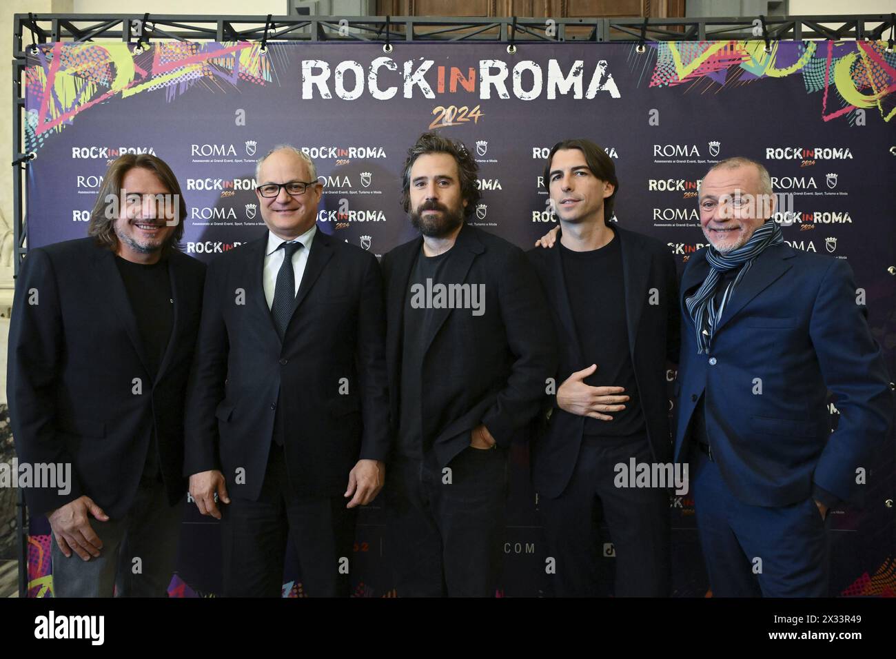 Rome, Italy. 24th Apr, 2024. Maxmiliano Bucci, Roberto Gualtieri