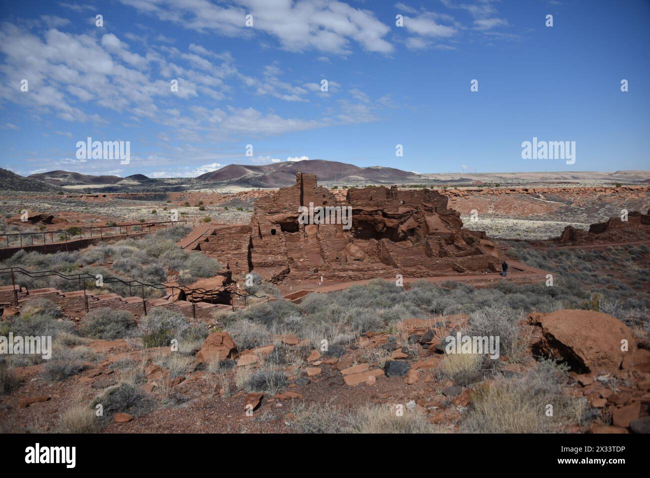 Flagstaff, AZ., U.S.A. 3/20/2024. Wukoki Pueblo ruins of the Wupatki National Monument. Built circa 1040 to 1100 A.D. by the  Sinagua. Stock Photo