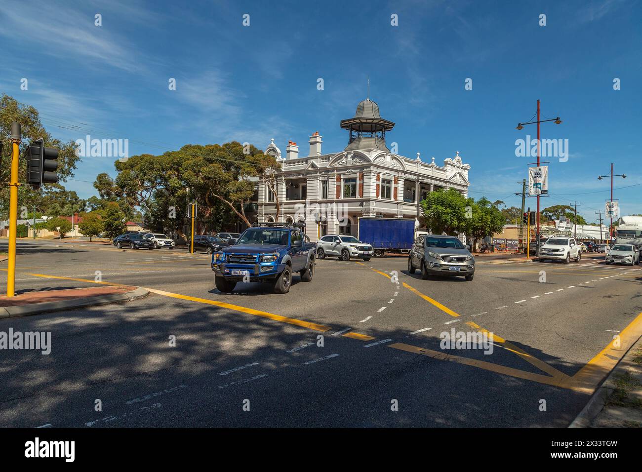 The Guildford hotel on the corner of Johnson street and James street  in Guildford, Western Australia. Stock Photo