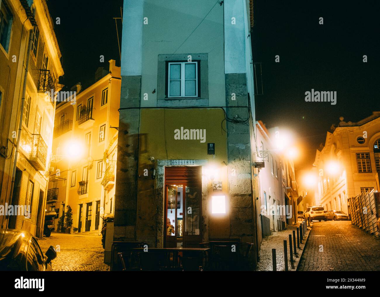 Lisbon, Lissabon, 21.03.2024: Travelpictures Lisbon, A street in the evening time. Stock Photo