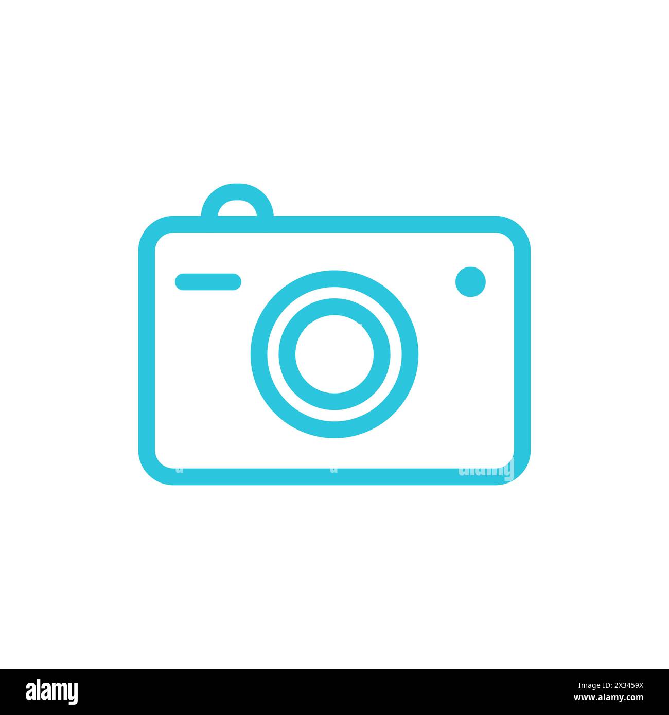 Camera icon. Isolated on white background. From blue icon set. Stock Vector