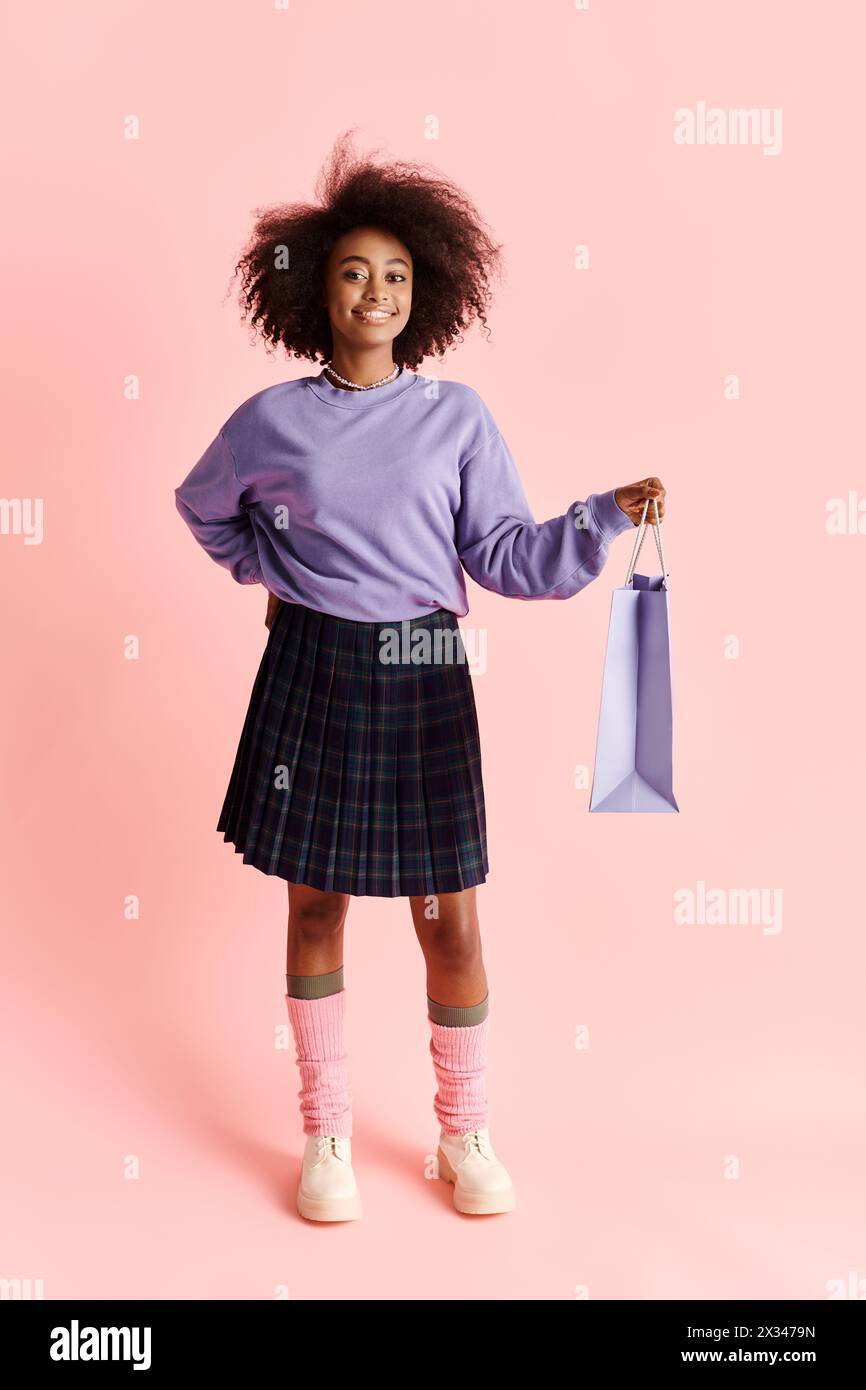 Black sweater black skirt hi res stock photography and images Alamy