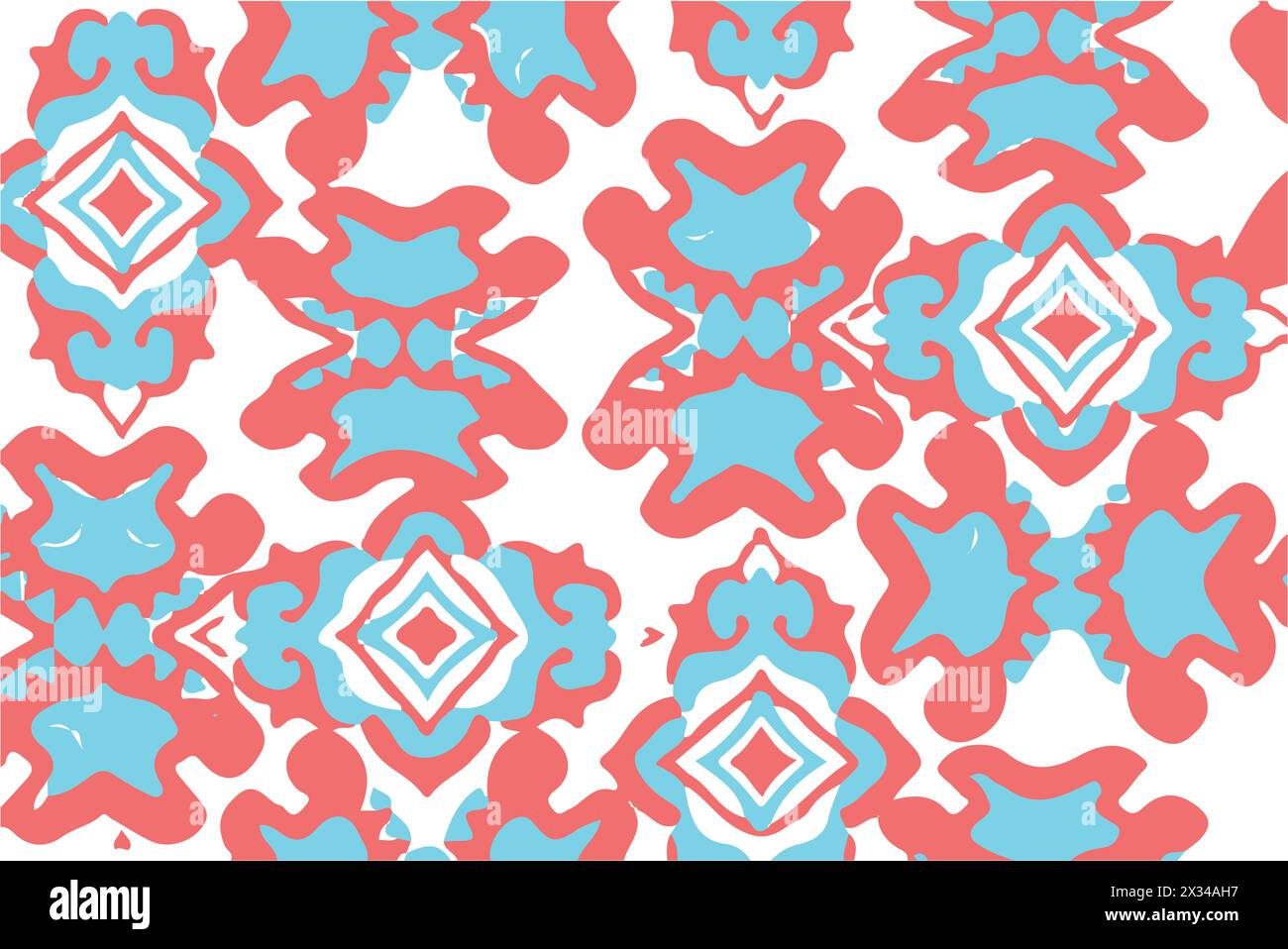 Ethnic abstract ikat art. Seamless pattern.Abstract ethnic ikat chevron pattern background.Vector illustration. Stock Vector
