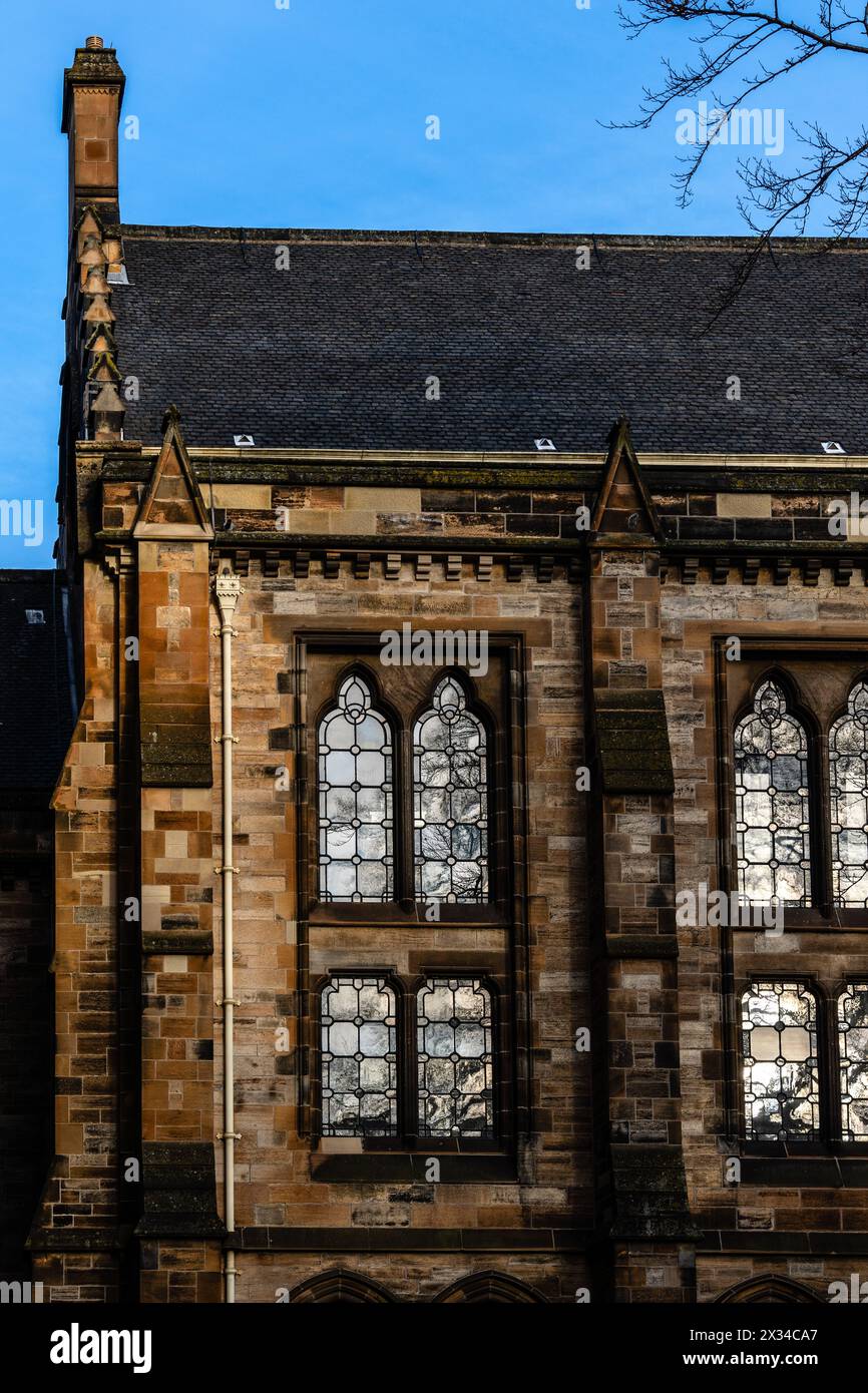 Glasgow, UK - December 6, 2023: The University of Glasgow. Historic building Stock Photo