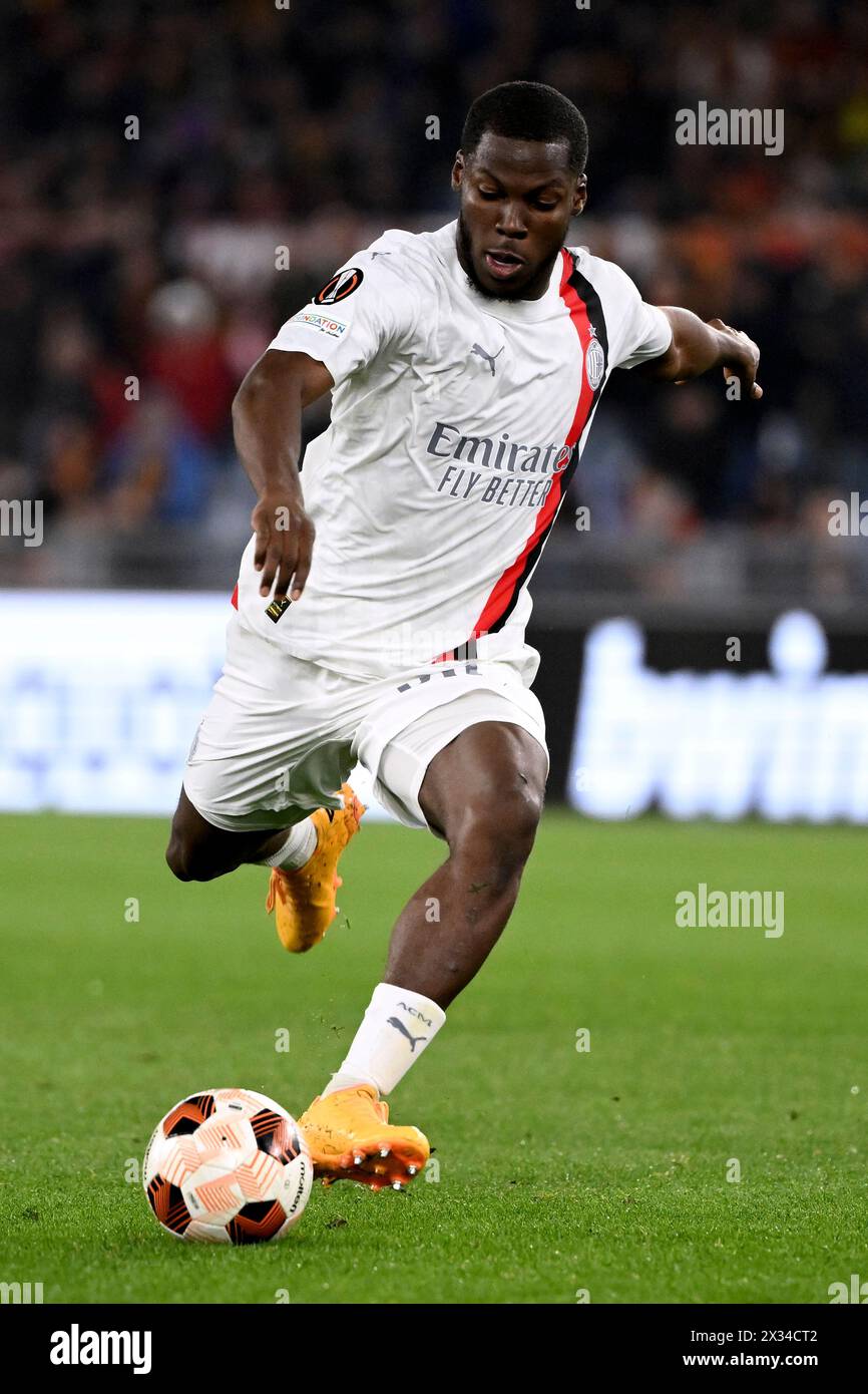 Yunus Musah of AC Milan in action during the Europa League football ...