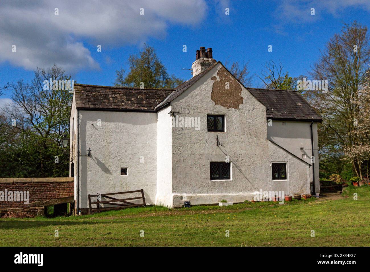 Chingle Hall, Goosnargh, Lancashire. Reputedly one of the most haunted houses in England. Stock Photo