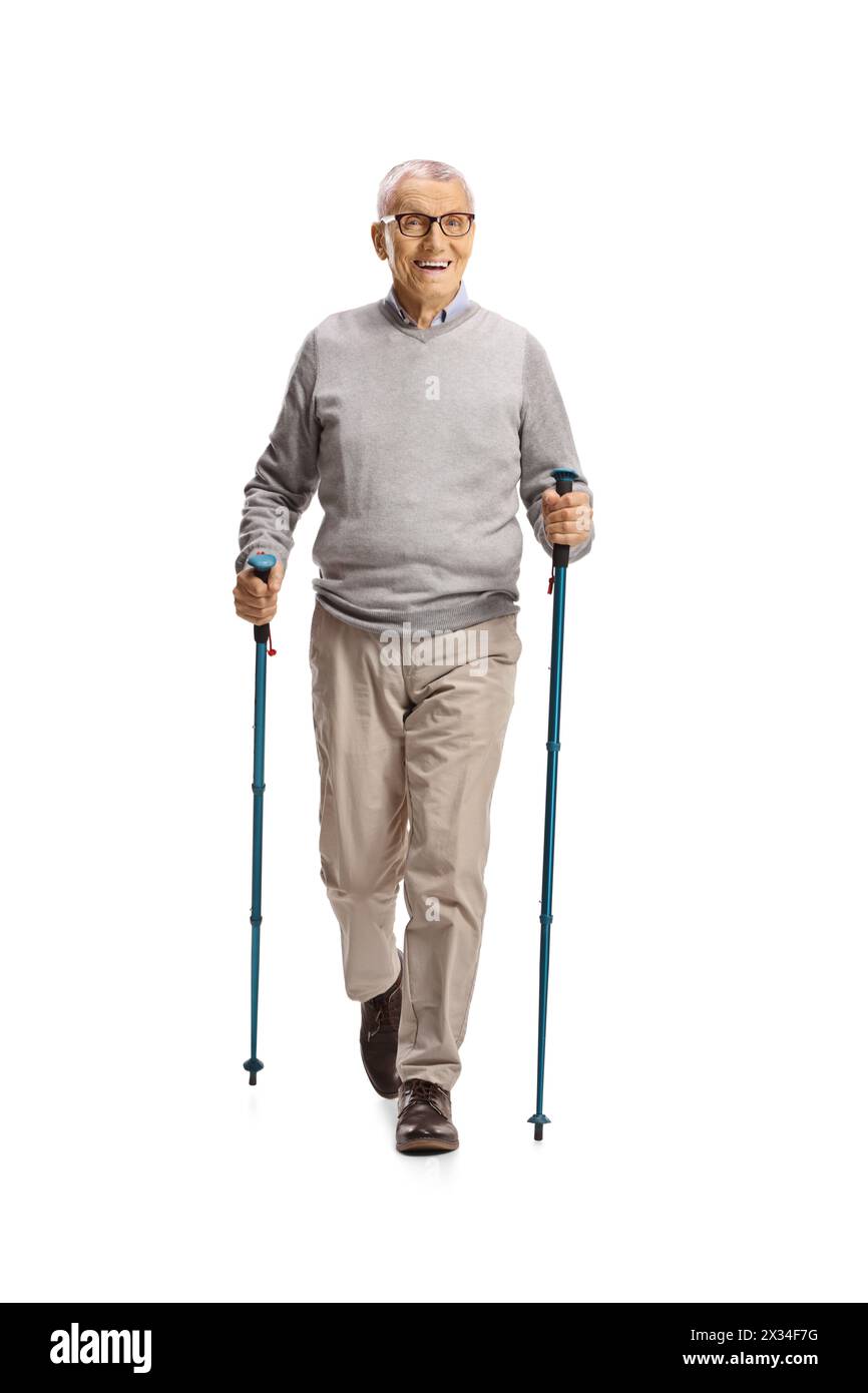 Walking with poles hi-res stock photography and images - Alamy