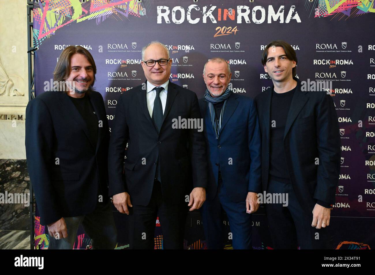 Rome, Italy. 24th Apr, 2024. Maxmiliano Bucci, Roberto Gualtieri