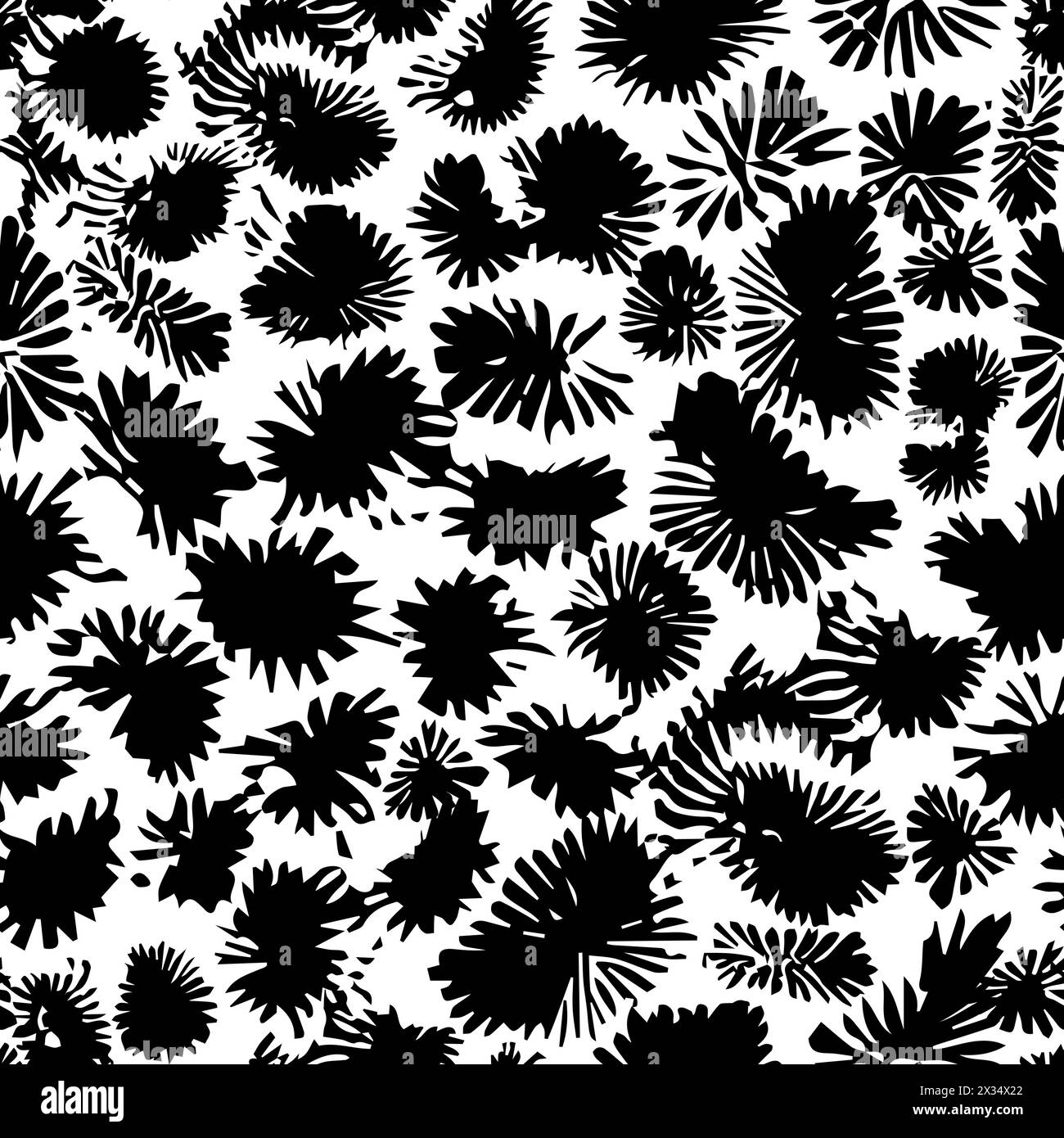 Textiles Pattern Vector Image trend in textiles, vector background floral fabric, monochrome pattern ...