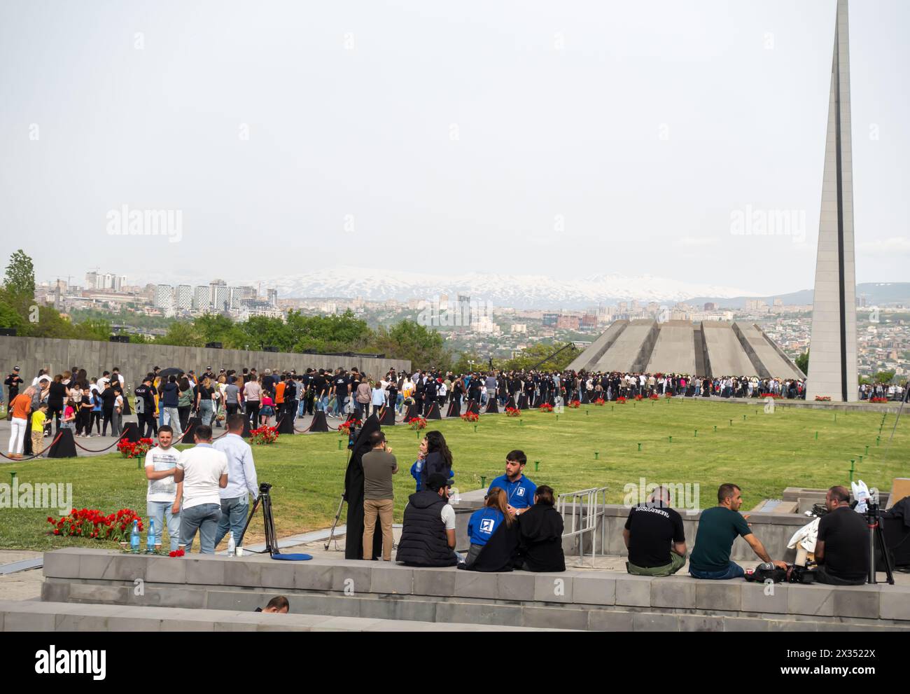 April 24, 2024 Armenians during Memorial on Genocide Remembrance Day