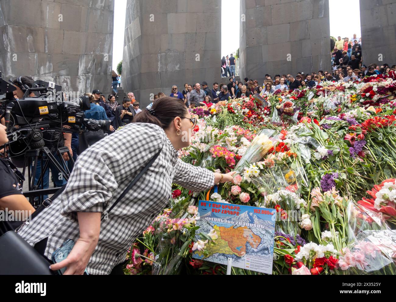 April 24, 2024 Armenians during Memorial on Genocide Remembrance Day