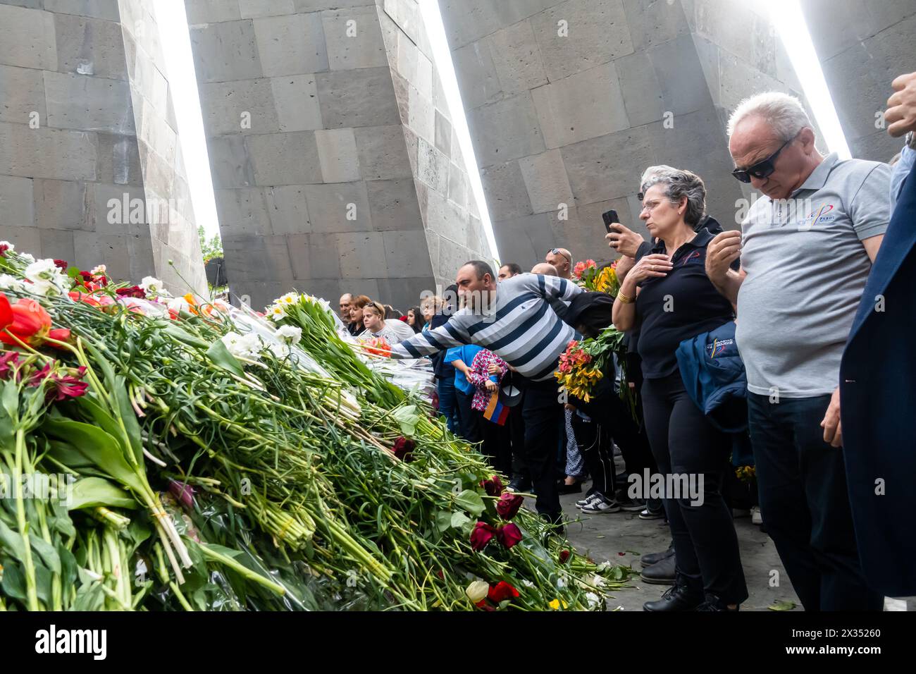 April 24, 2024 Armenians during Memorial on Genocide Remembrance Day