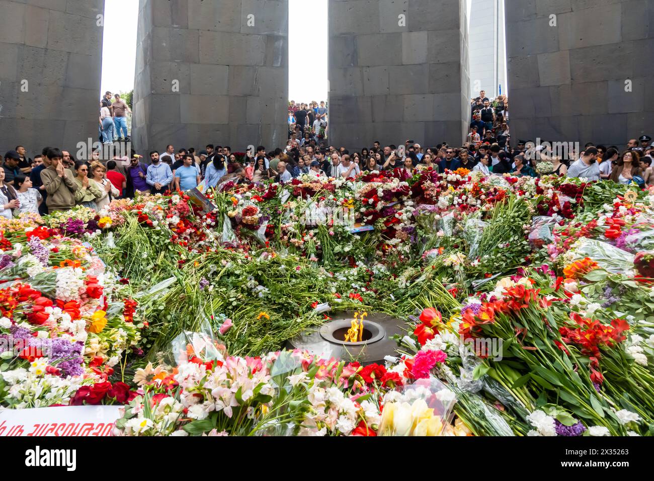 April 24, 2024 Armenians during Memorial on Genocide Remembrance Day