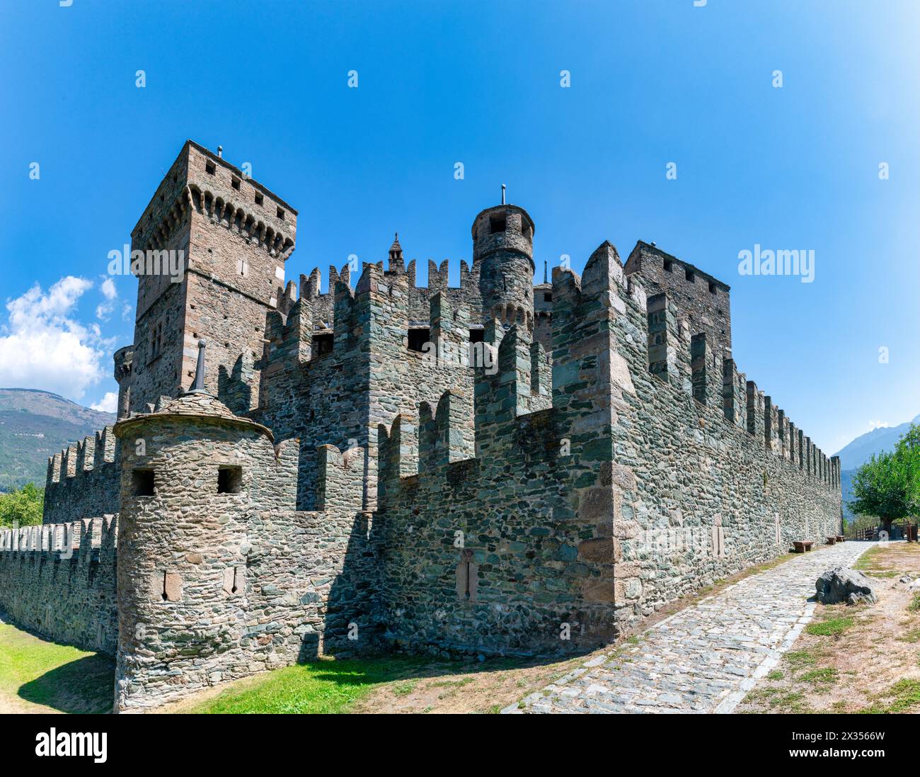 Castello Di F nis The Fenis Castle In Aosta Valley Italy Stock Photo Castello Di F nis The Fenis Castle In Aosta Valley Italy Stock Photo