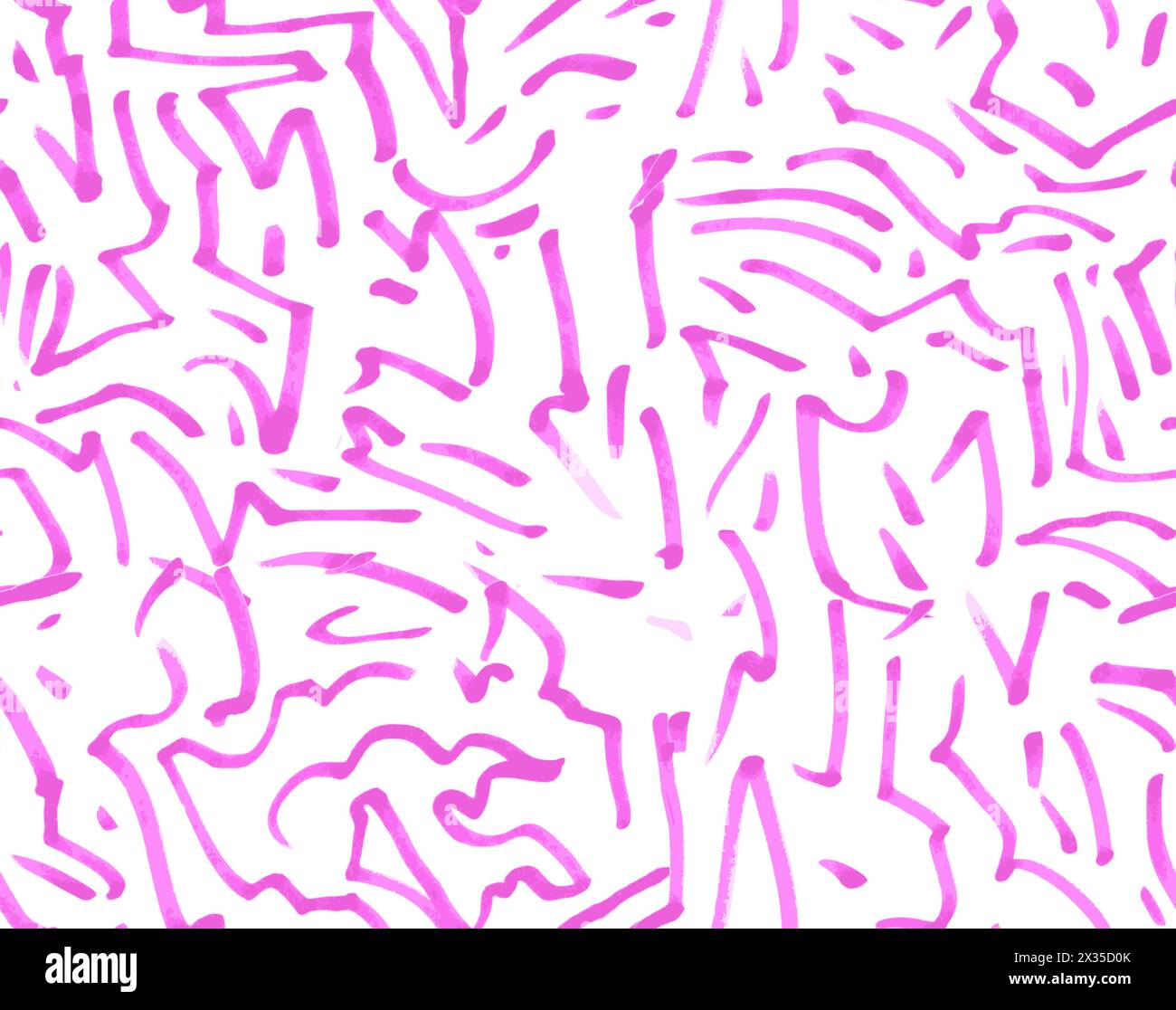 Abstract seamless pattern with hand drawn brush strokes. Vector illustration Stock Vector