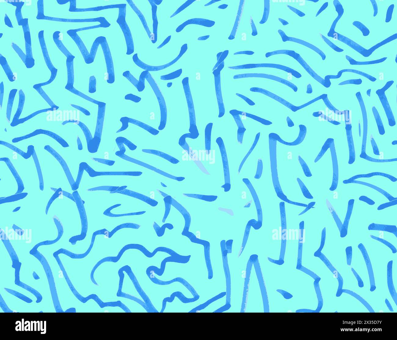 Abstract seamless pattern with hand drawn brush strokes. Vector illustration Stock Vector