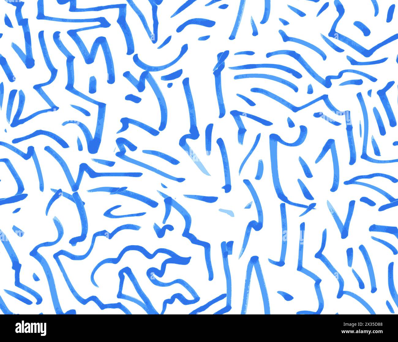 Abstract seamless pattern with hand drawn brush strokes. Vector ...